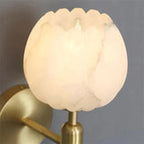 Rosé Marble Wall Light – Luxury Floral Sconce | Elegant Romantic Accent Lighting