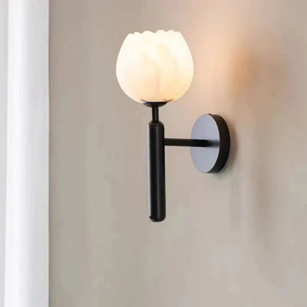 Roséluxe Marble Wall Light – Floral Designer Sconce | Luxury Copper & Marble Accent Lighting