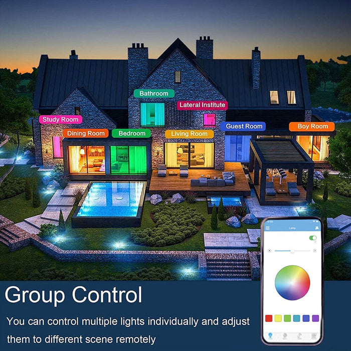 Smart LED Ceiling Light with Bluetooth Speaker – RGB Dimmable Flush Mount Lamp | Modern Multi-Function Lighting