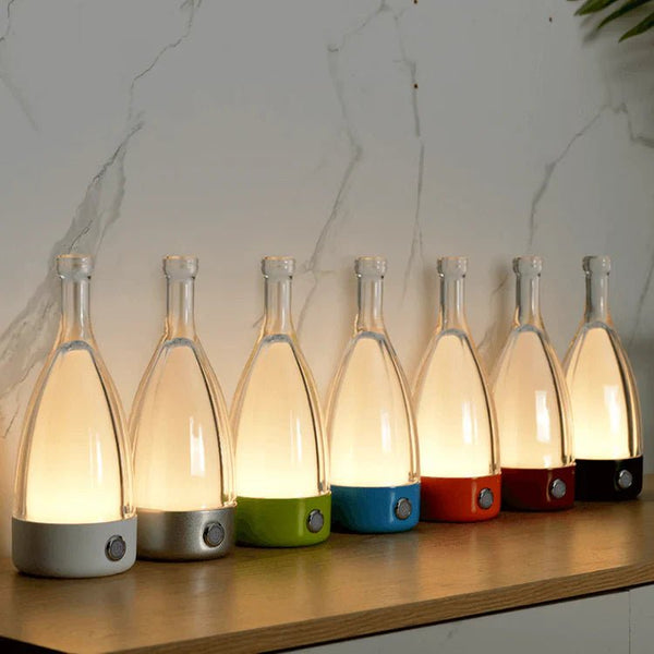 Rechargeable Wine Bottle Night Light – Decorative LED Table Lamp with Touch Control