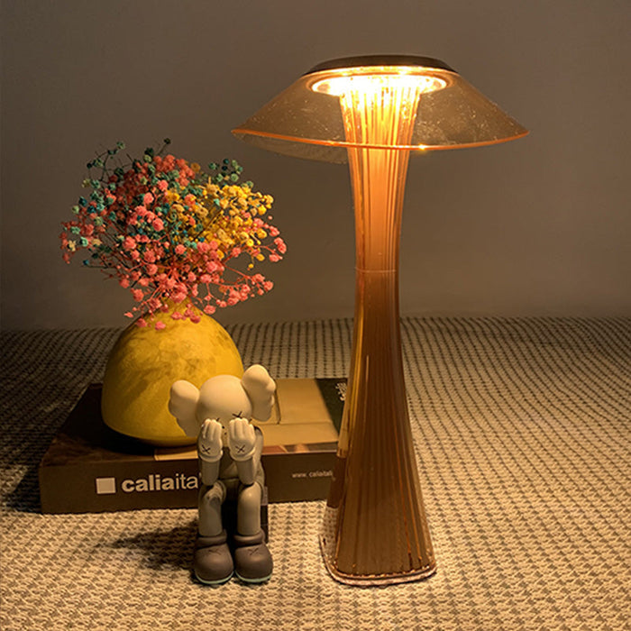 LumiCrystal Rechargeable Table Lamp – Cordless Dimmable LED Light | Crystal-Inspired Ambient Lighting
