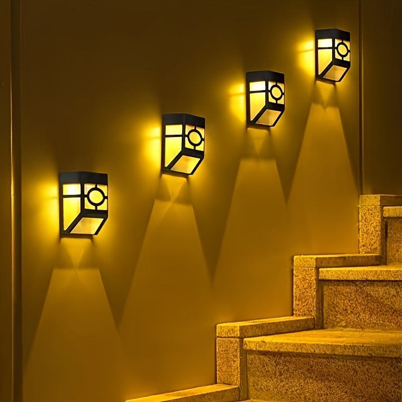 Solar LED Wall Light (2-Pack) – Outdoor Solar Wall Lights | Weather-Resistant Garden Lighting