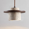 Travora Stone Pendant Light – Natural Travertine Hanging Lamp | Wabi-Sabi Ceiling Lighting for Refined Interiors