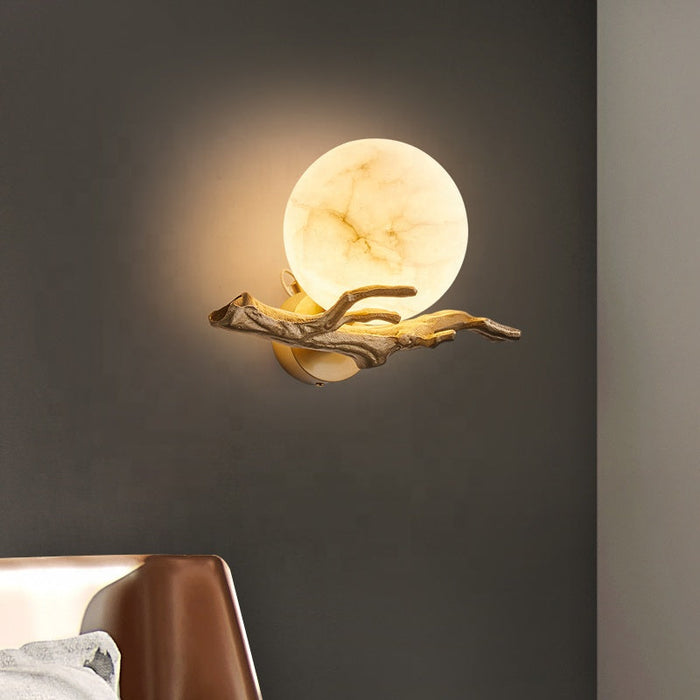 Modern Creative Marble Wall Lamp – Scandinavian Elegance with Artistic Character