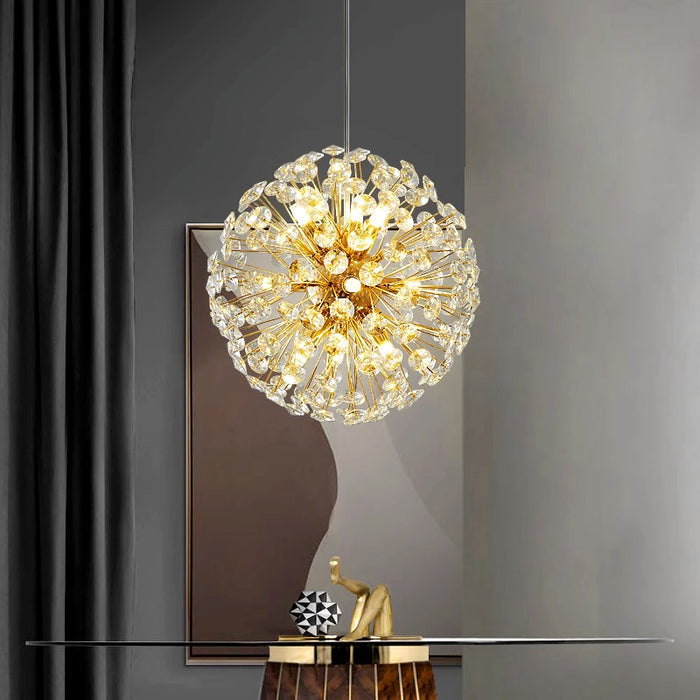 Celestique Crystal Chandelier – Luxury LED Pendant Light | Modern Statement Ceiling Lighting for Elegant Interiors